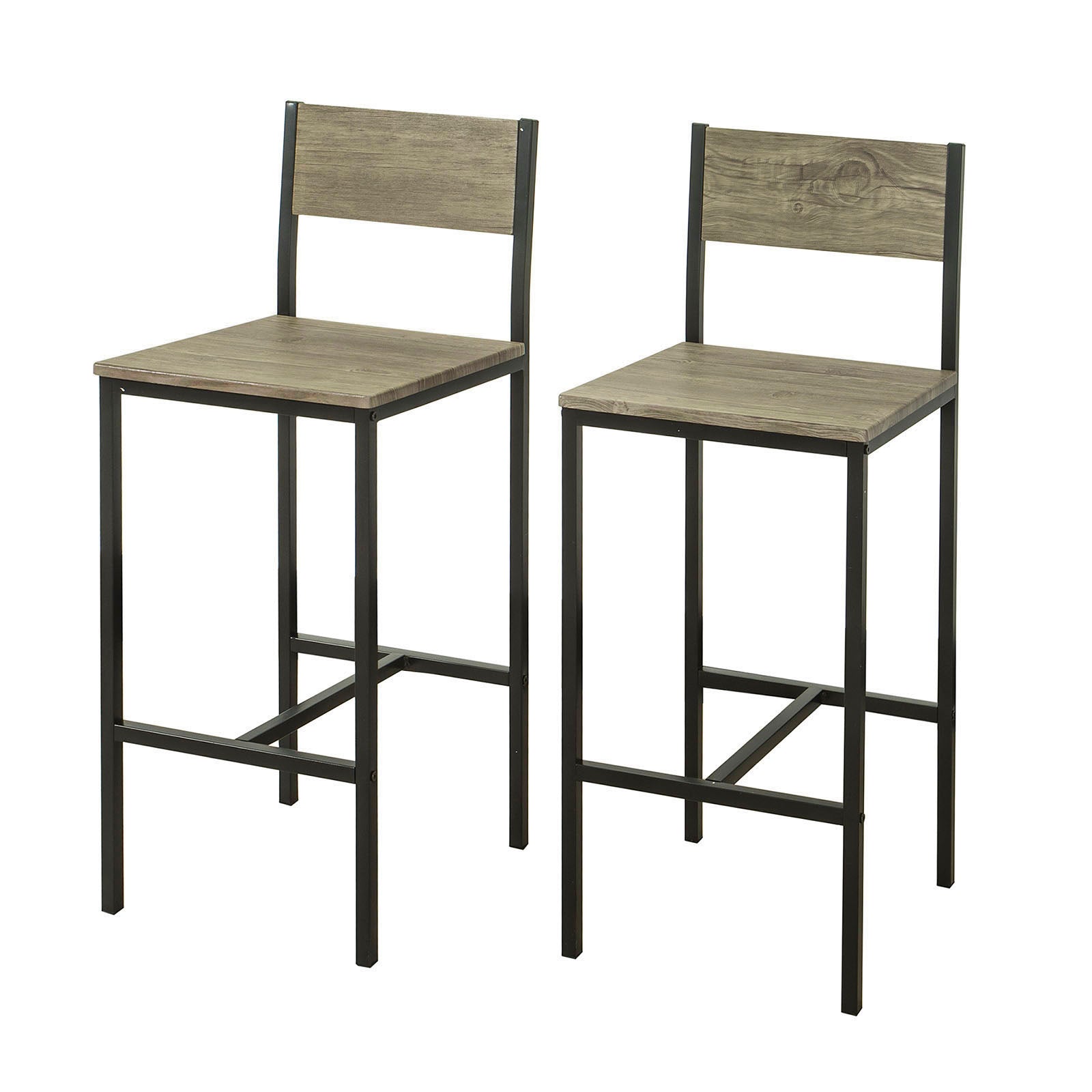 SoBuy Set of 2 High Back Kitchen Breakfast Dining Chairs,FST53x2