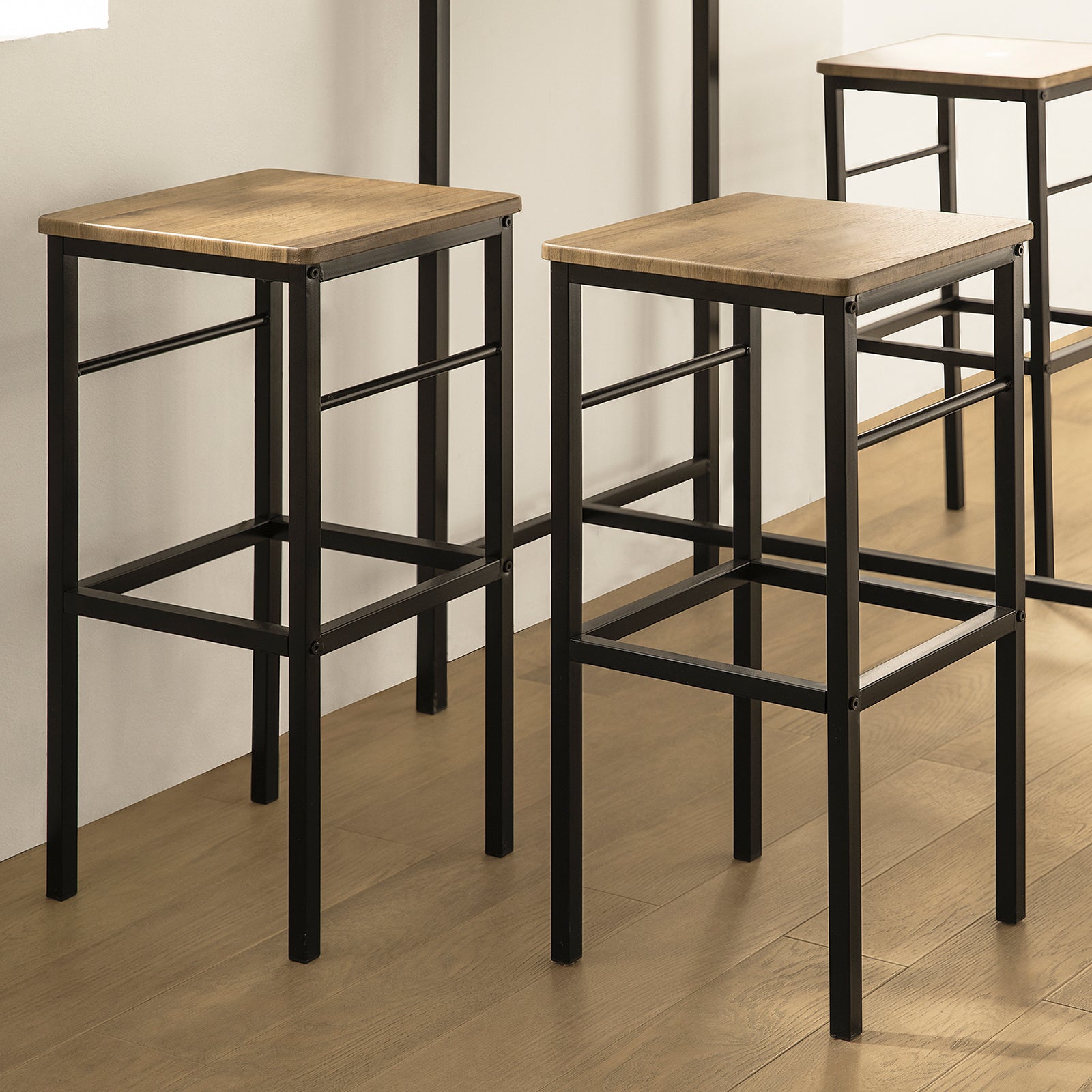 SoBuy OGT11-XL,Bar Set-1 Bar Table and 4 Stools,Home Kitchen Breakfast Table,Kitchen Counter with Bar Chairs