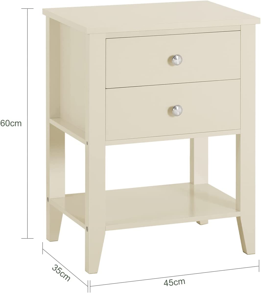 SoBuy FBT114-MI Lamp Table Bedside Table Night Stand End Table with 1 Drawers and 1 Shelf