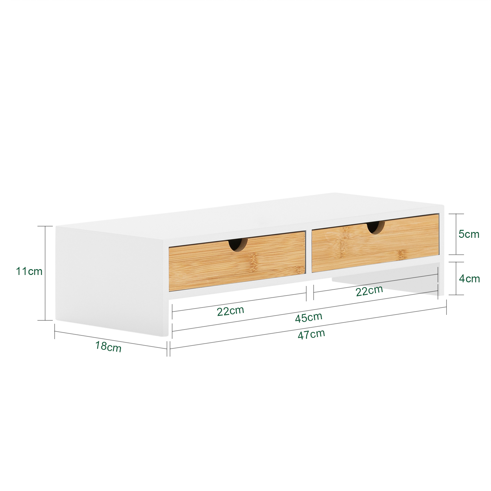 SoBuy Monitor Stand Computer Screen Monitor Riser Desk Organizer BBF02-WN