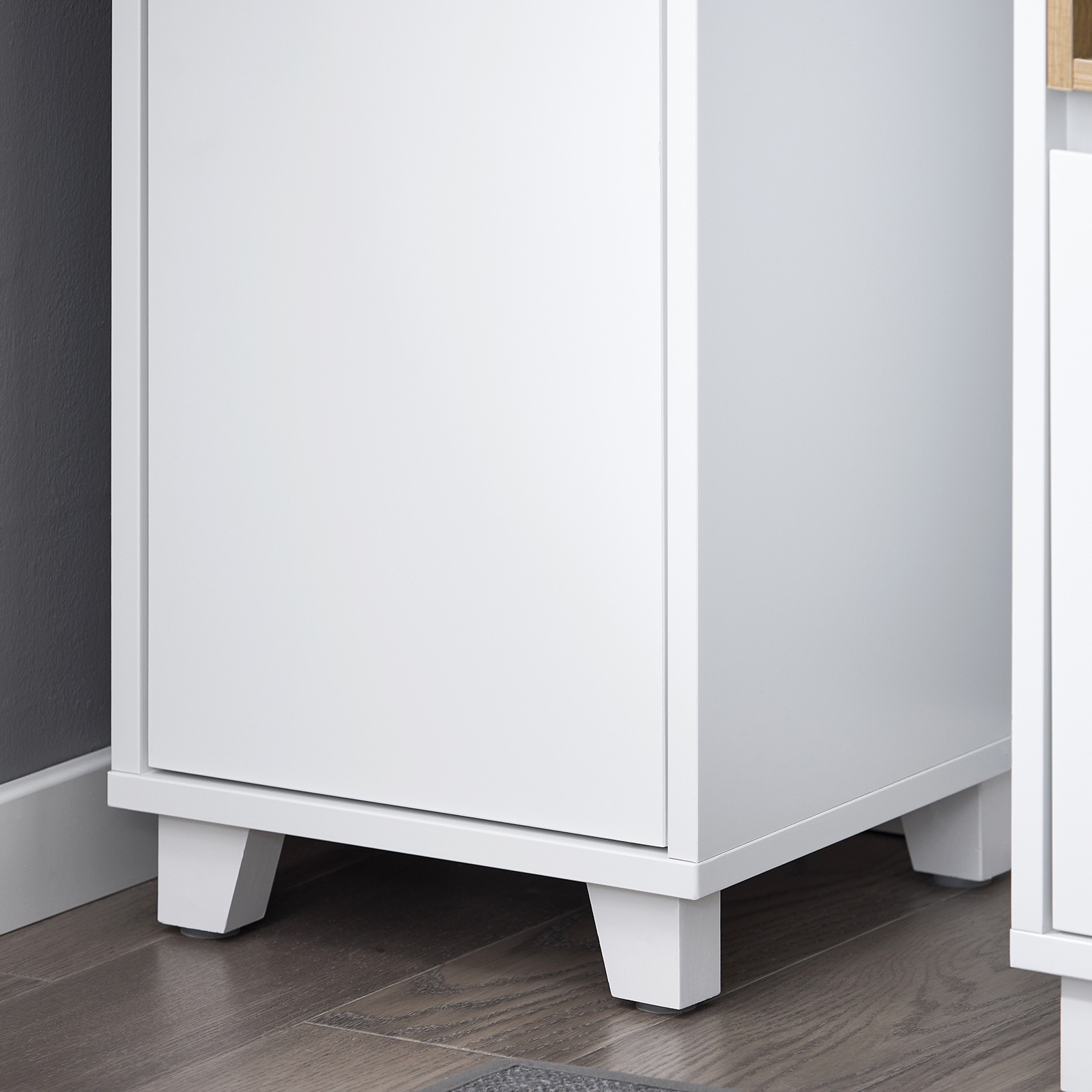 SoBuy Bathroom Tall Cabinet Tall Cupboard Bathroom Storage Cabinet BZR147-W