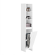 SoBuy Tall Bathroom Cabinet with Laundry Basket Freestanding Storage Cupboard with 3-Tier Shelves BZR158-W