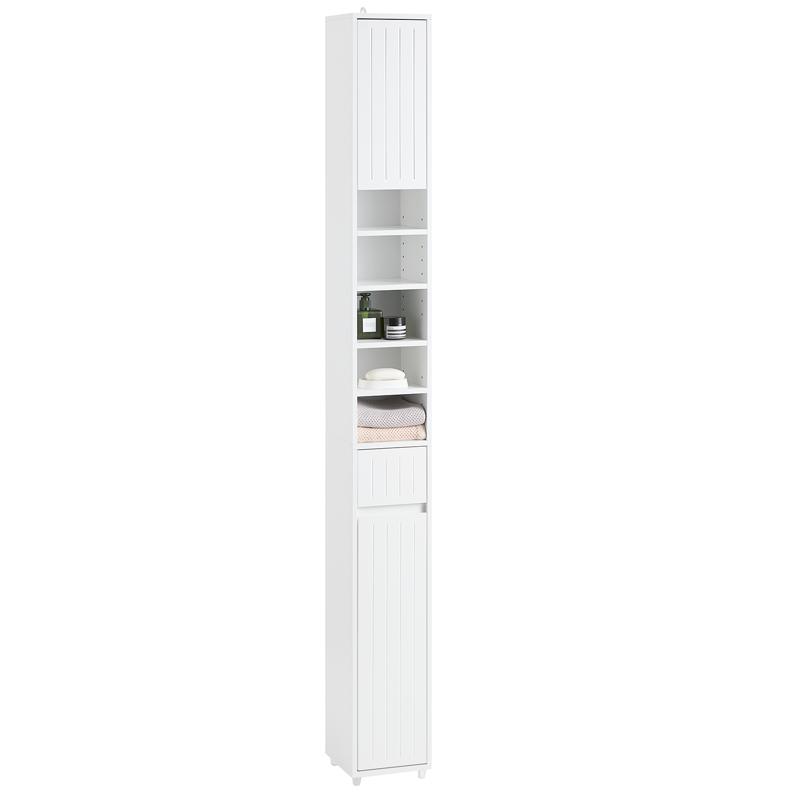 SoBuy Bathroom Tall Cabinet Cupboard Bathroom Cabinet Storage Cabinet BZR160-W