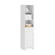 SoBuy BZR17-W, White Tall Bathroom Storage Cabinet Unit with 3 Shelves 1 Drawer 1 Cabinet, 40x35x161cm