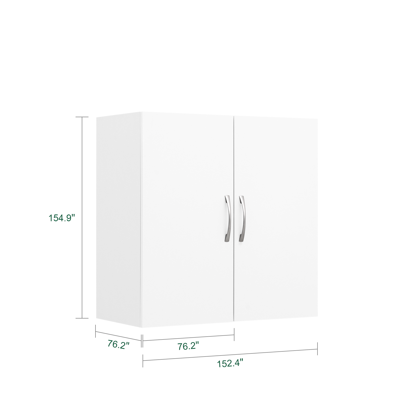 SoBuy Wall Cabinet Double Doors Home Kitchen Bathroom Wall Storage Cabinet Unit BZR200-W