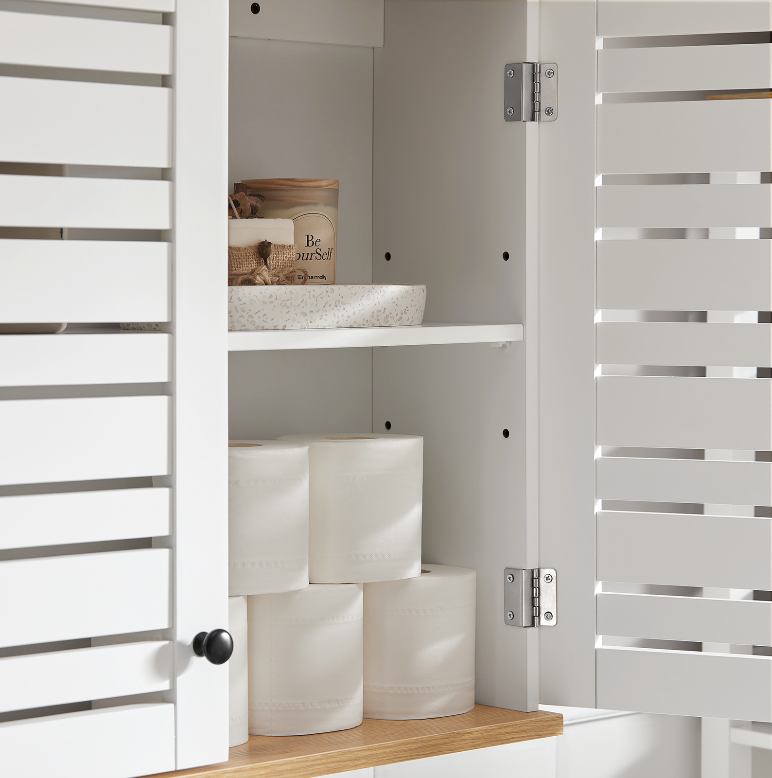 SoBuy BZR42-W, Bathroom Wall Cabinet Wall Mounted Storage Cabinet Cupboard with 2 Doors