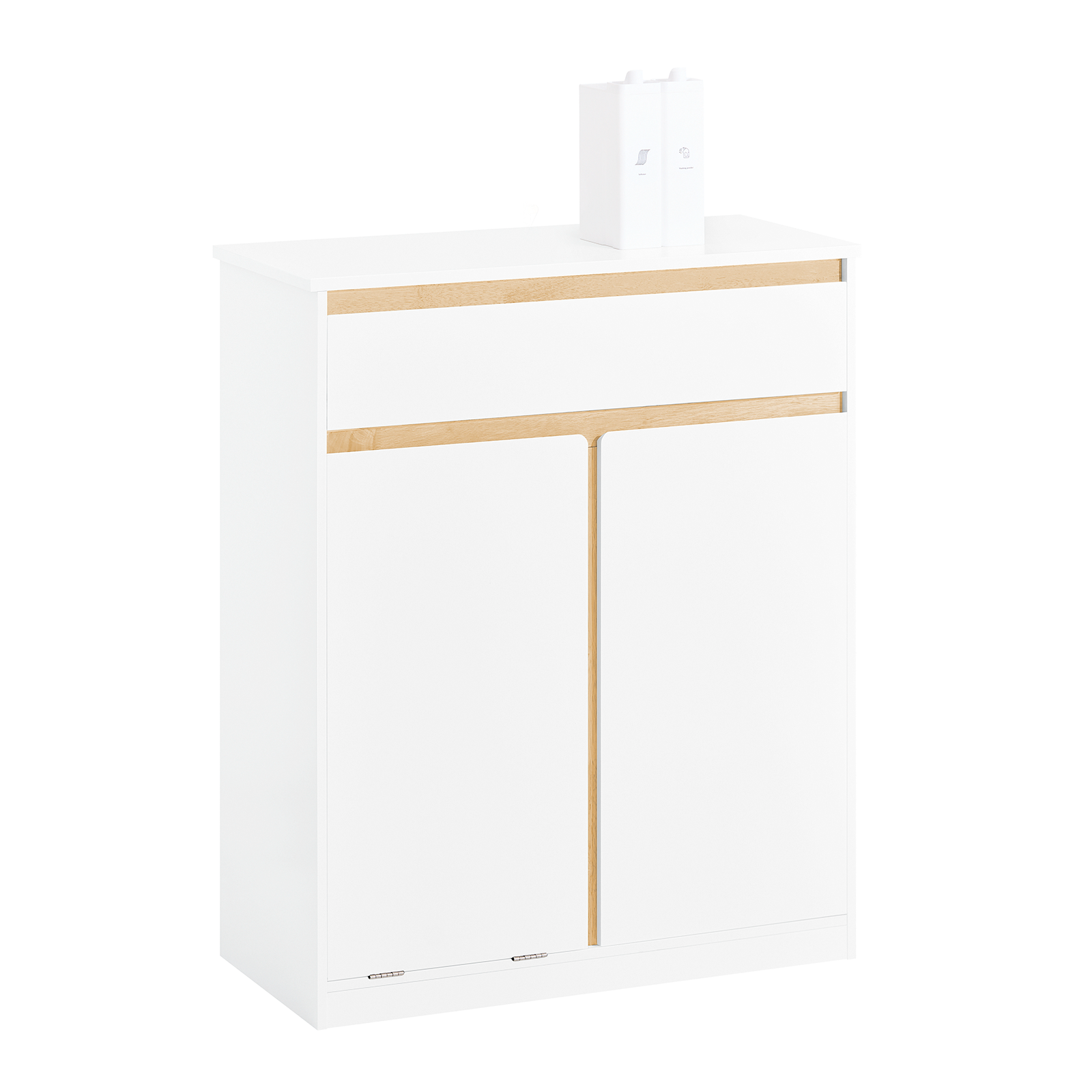 SoBuy Laundry Cabinet Laundry Chest Bathroom Cabinet Storage Cabinet BZR79-W