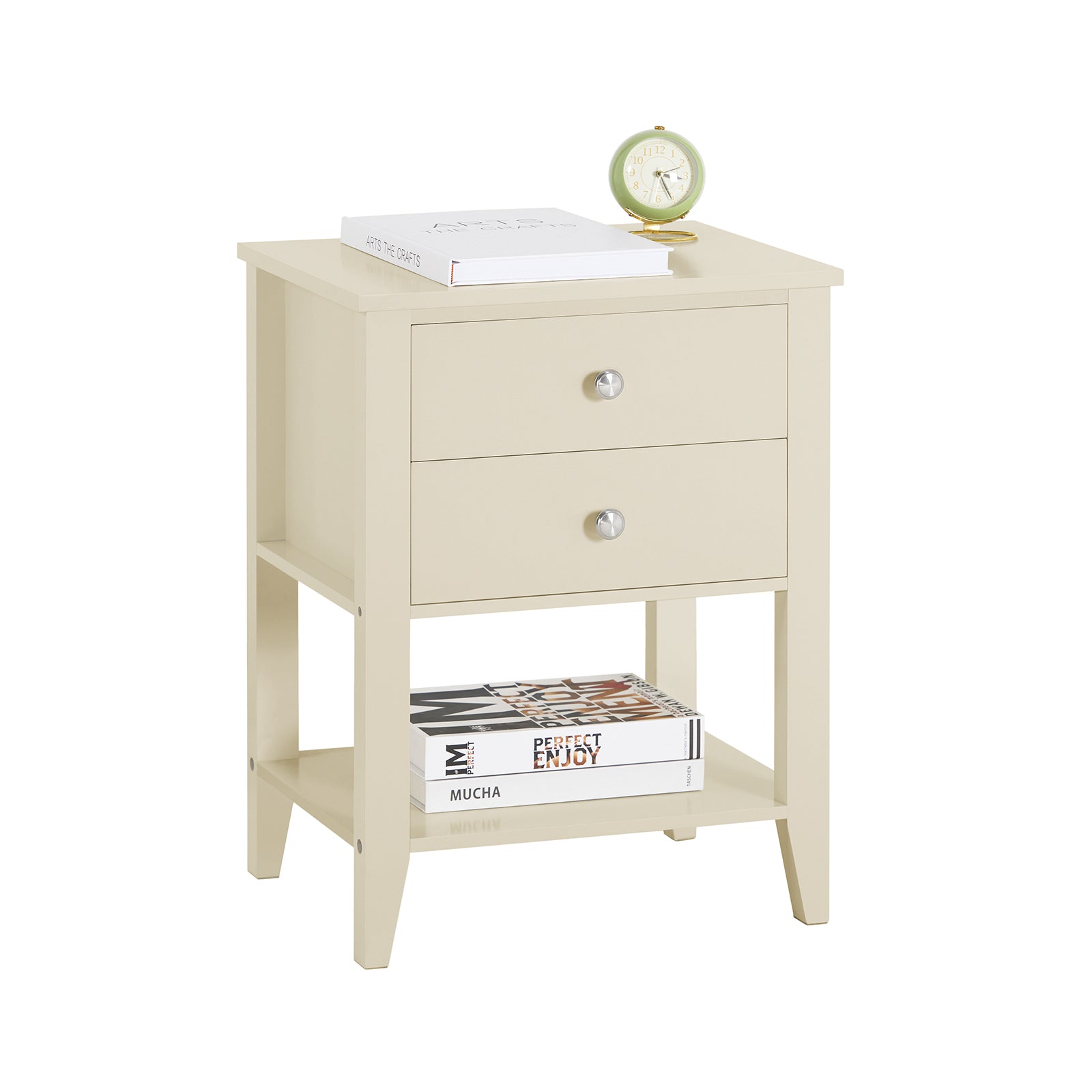 SoBuy FBT114-MI Lamp Table Bedside Table Night Stand End Table with 1 Drawers and 1 Shelf