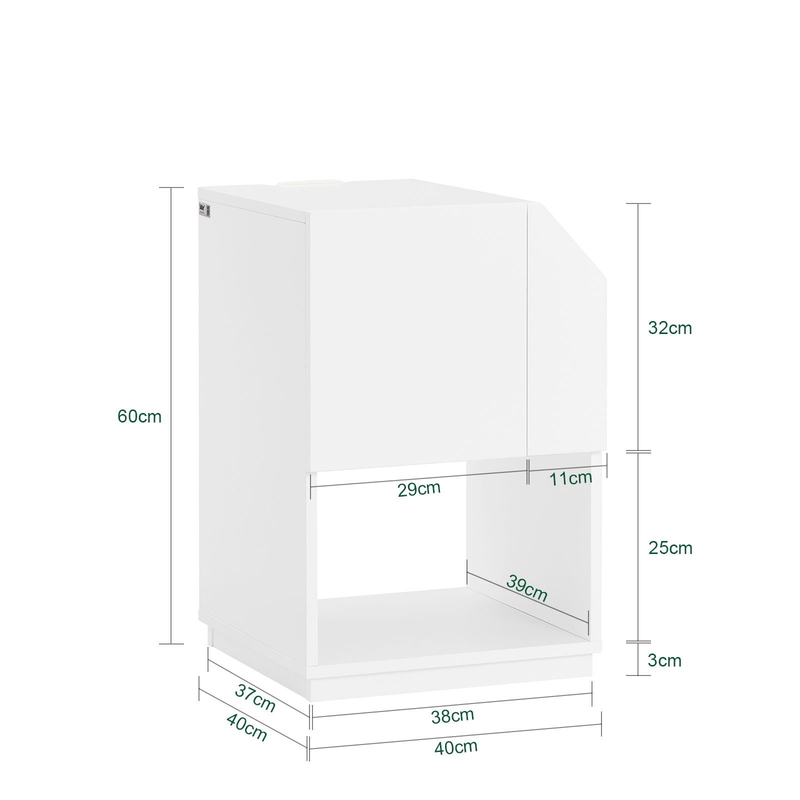 SoBuy Bedside Table Nightstand Side Table End Table Sofa Table FBT136-W