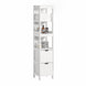 SoBuy Tall Bathroom Storage Cabinet with 3 Shelves and 2 Drawers FRG126-W