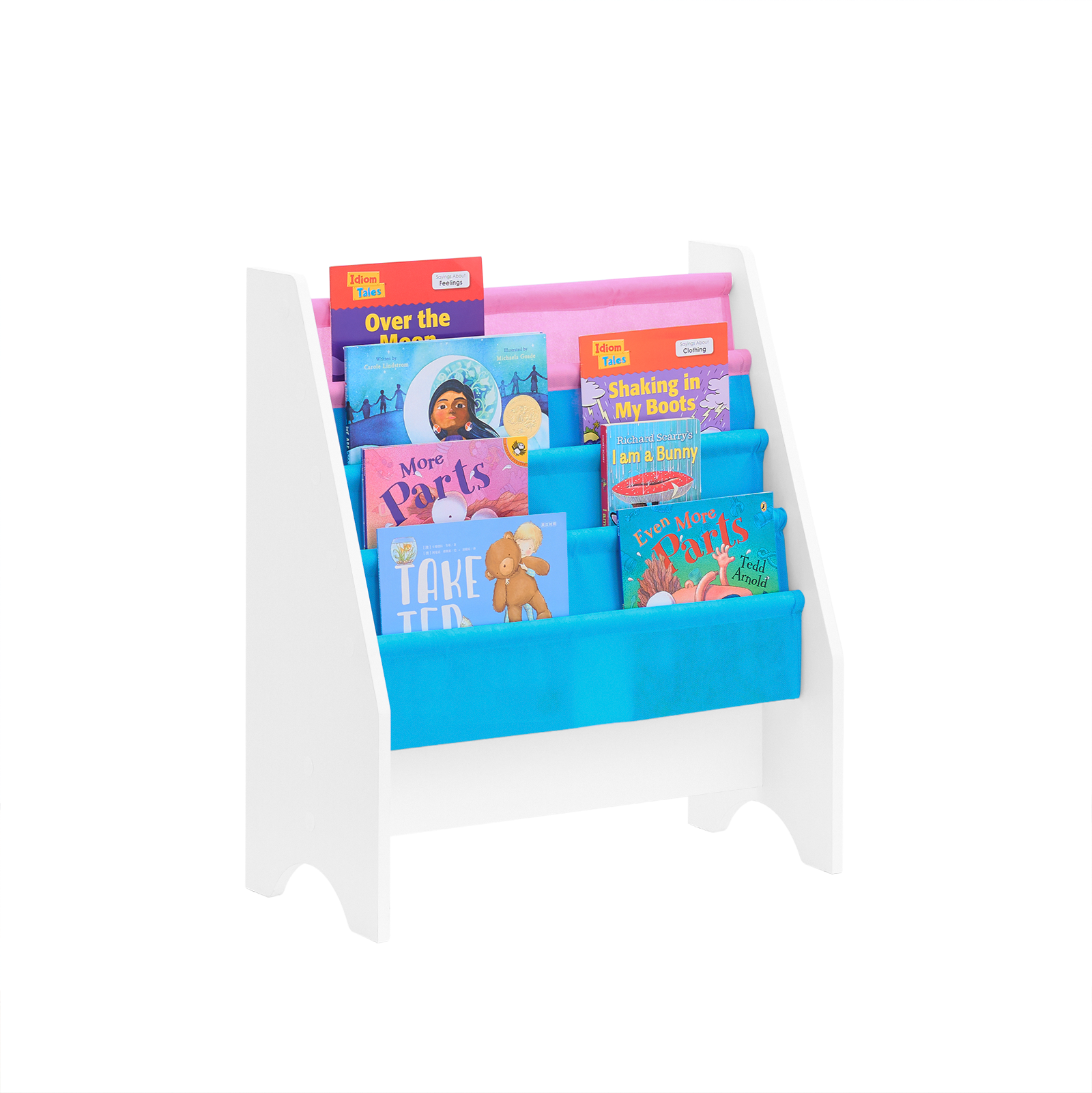 SoBuy FRG225-F Children Kids Bookcase Sling Storage Rack Organizer Display Holder