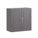 SoBuy FRG231-DG,Wall Storage Cabinet Unit with Double Doors,Kitchen Bathroom Wall Cabinet,Garage or Laundry Room Grey