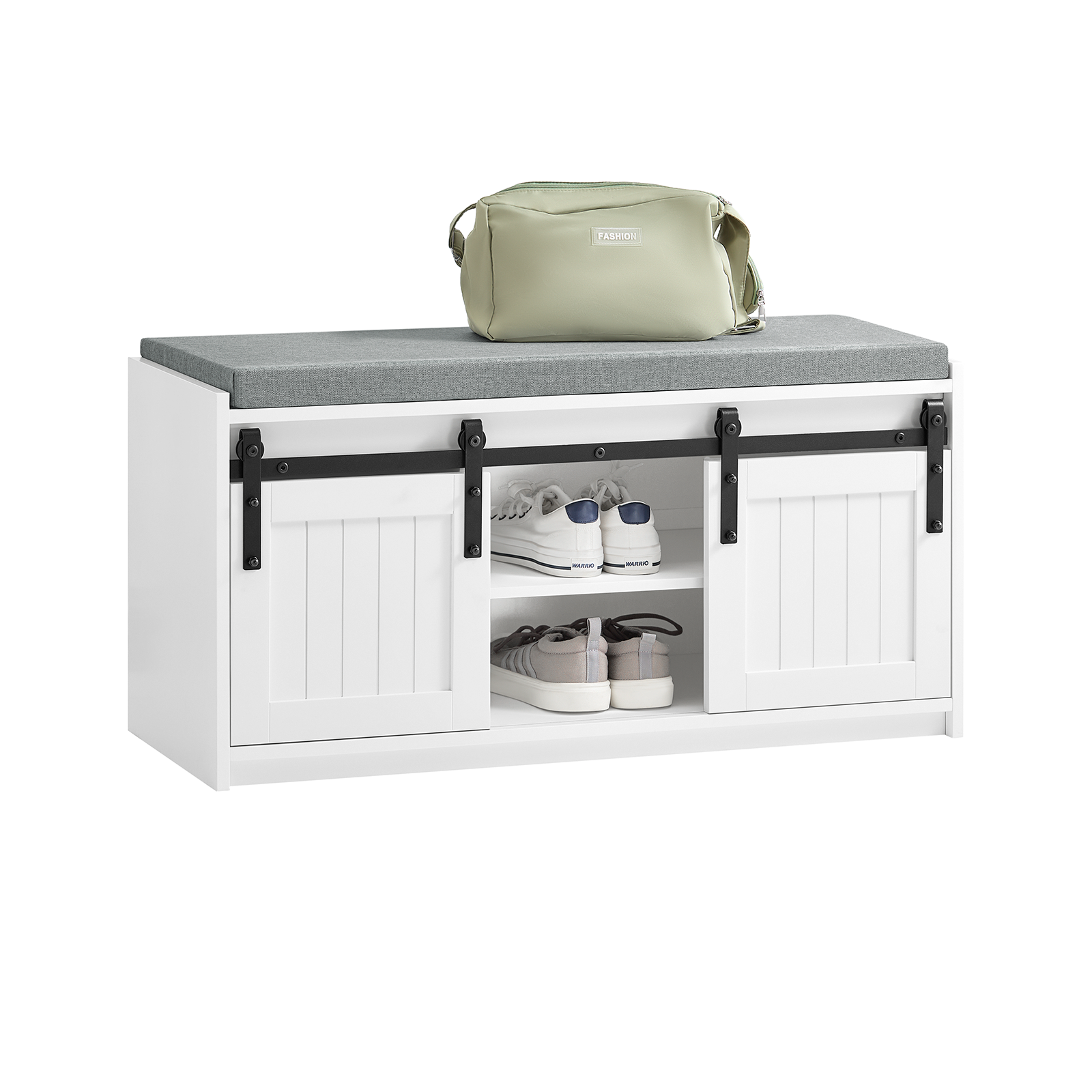 SoBuy FSR133-K-W Hallway Storage Bench Shoe Bench Shoe Rack Shoe Cabinet