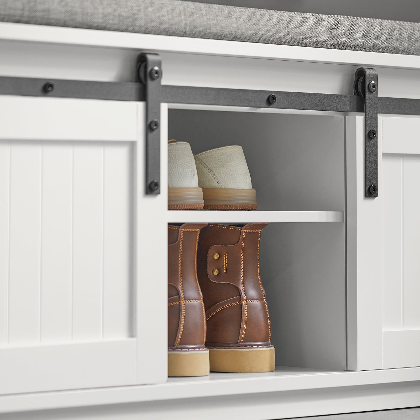 SoBuy FSR133-W Hallway Storage Bench Shoe Bench Shoe Rack Shoe Cabinet