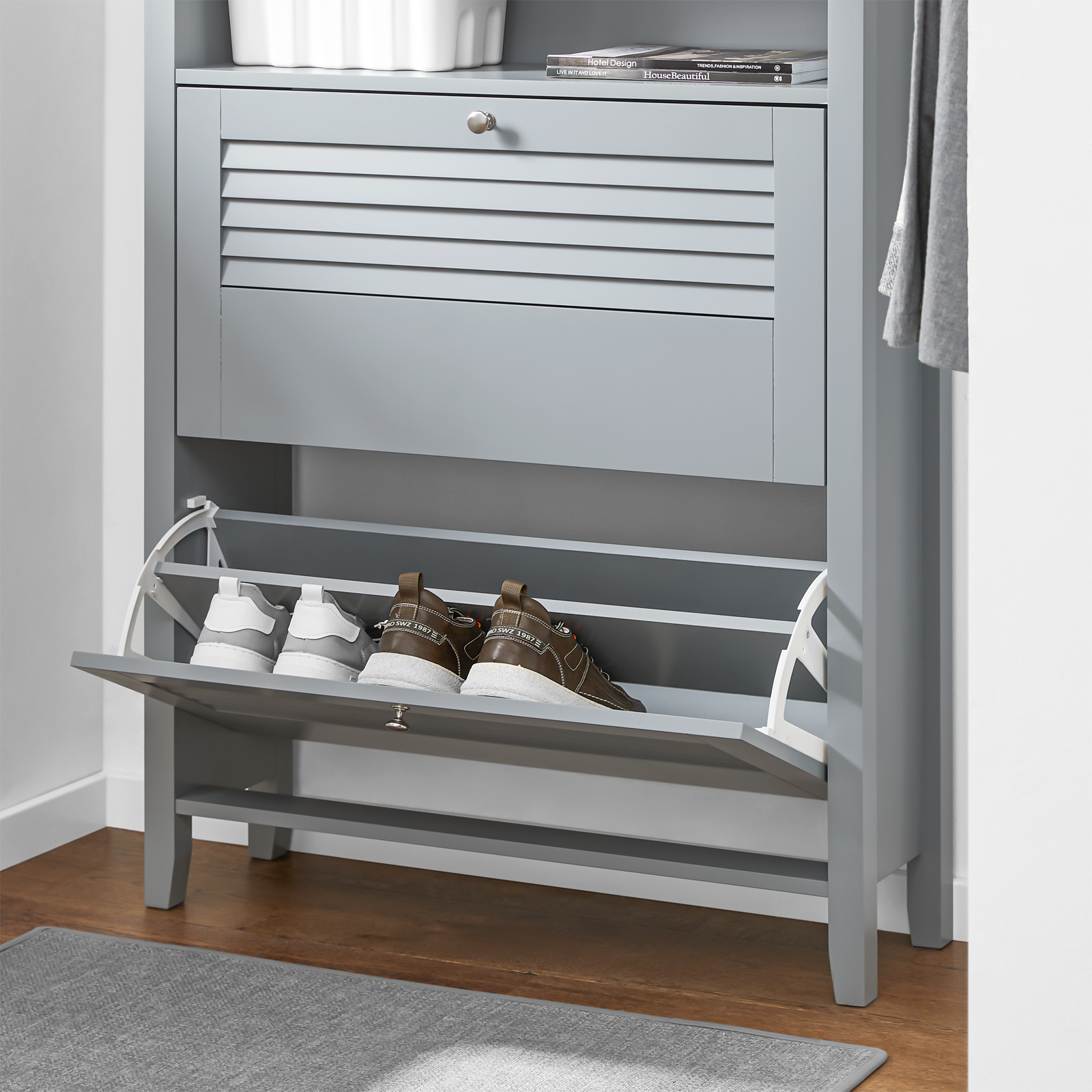 SoBuy Hallway Shoe Cabinet Shoe Rack Shoe Storage Cupboard Organizer FSR152-HG