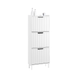 SoBuy Shoe Cabinet Shoe Rack with 3 Flip-Drawers Shoe Storage Cupboard Organizer Unit FSR177-H-W