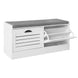 SoBuy FSR62-W Storage Bench with Drawers & Padded Seat Cushion Hallway Bench Shoe Cabinet Shoe Bench