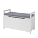SoBuy Storage Bench with Lift Up Top and Seat Cushion, Bench with Storage Chest, Toy Chest, FSR76-W