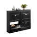 SoBuy FSR79-SCH,4 Drawers Shoe Cabinet Shoe Rack Shoe Storage Cupboard Organizer Unit,Black