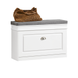 SoBuy FSR82-L-W, Hallway Shoe Bench Shoe Rack Shoe Cabinet with Flip-drawer and Seat Cushion