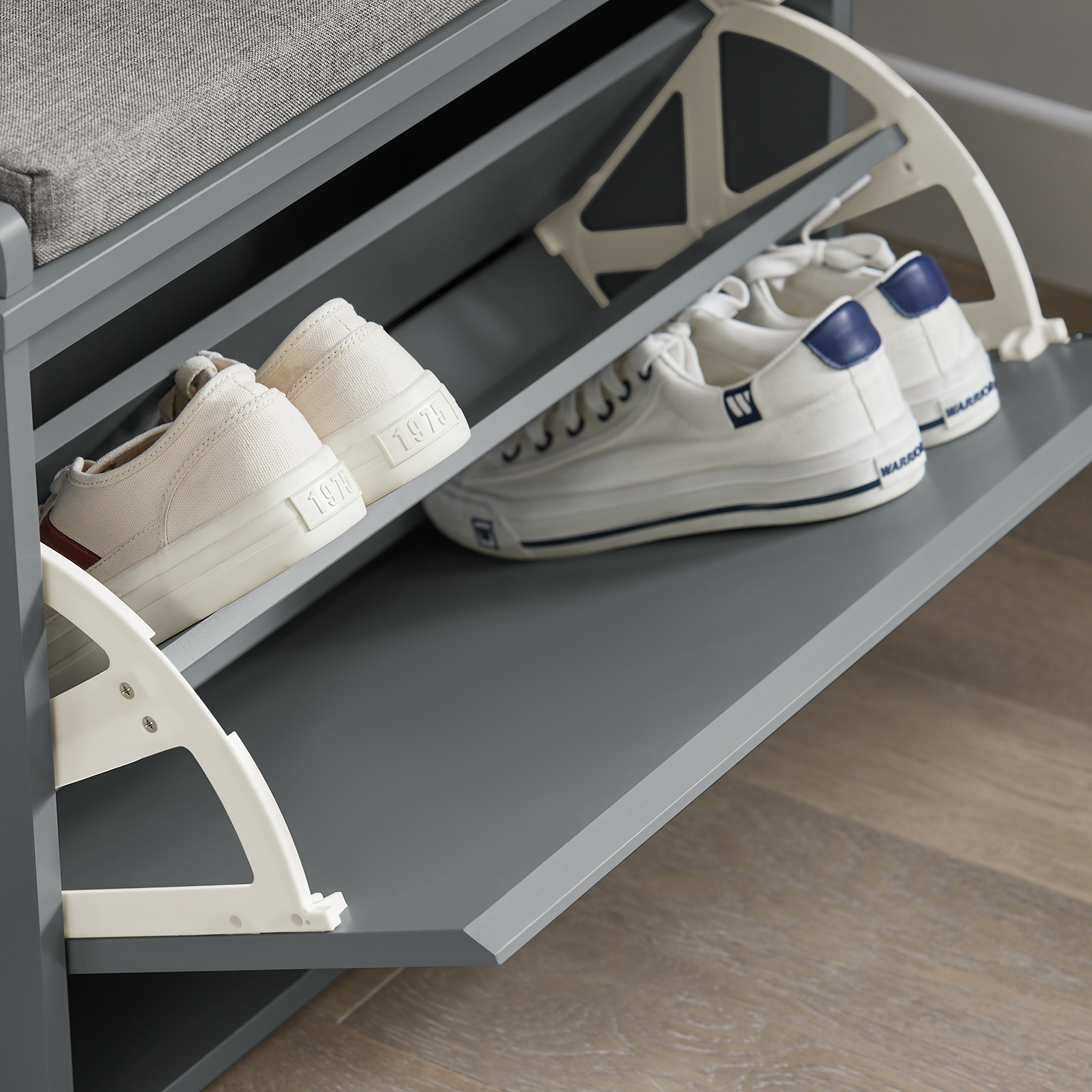 SoBuy FSR98-HG Hallway Shoe Bench Shoe Rack Shoe Cabinet With Seat Cushion