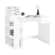 SoBuy Home Office Table Desk Computer Desk Computer Workstation with Drawer and Storage Shelves FWT35-W