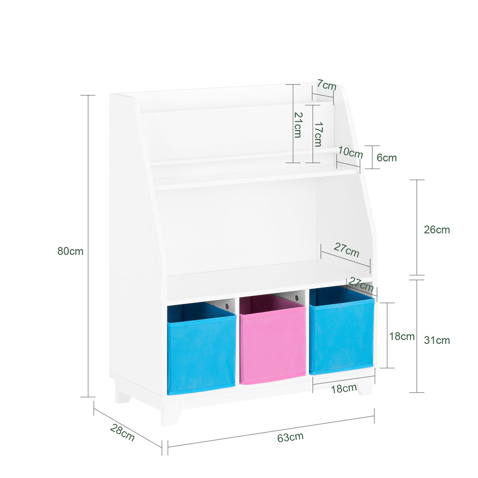 SoBuy KMB34-F Children Bookcase Toy Shelf Storage Display Shelf Rack Organizer