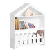 SoBuy KMB52-W, Children Kids Bookcase Book Shelf Storage Display Shelf with Mobile Toy Storage Chest