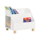 SoBuy KMB54-W,Children Kids Storage Bookcase,Book Shelf Toy Shelf Storage Display Shelf Rack Organizer with 3 Storage Compartments,White