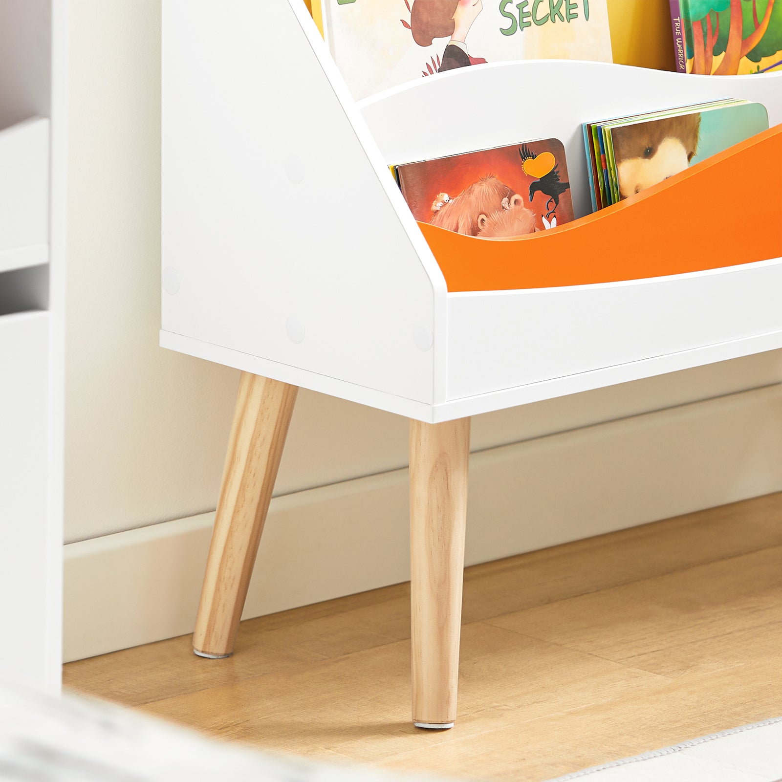 SoBuy KMB63-W,Children Kids Bookcase, Book Shelf Storage Display Shelving Cabinet Organizer