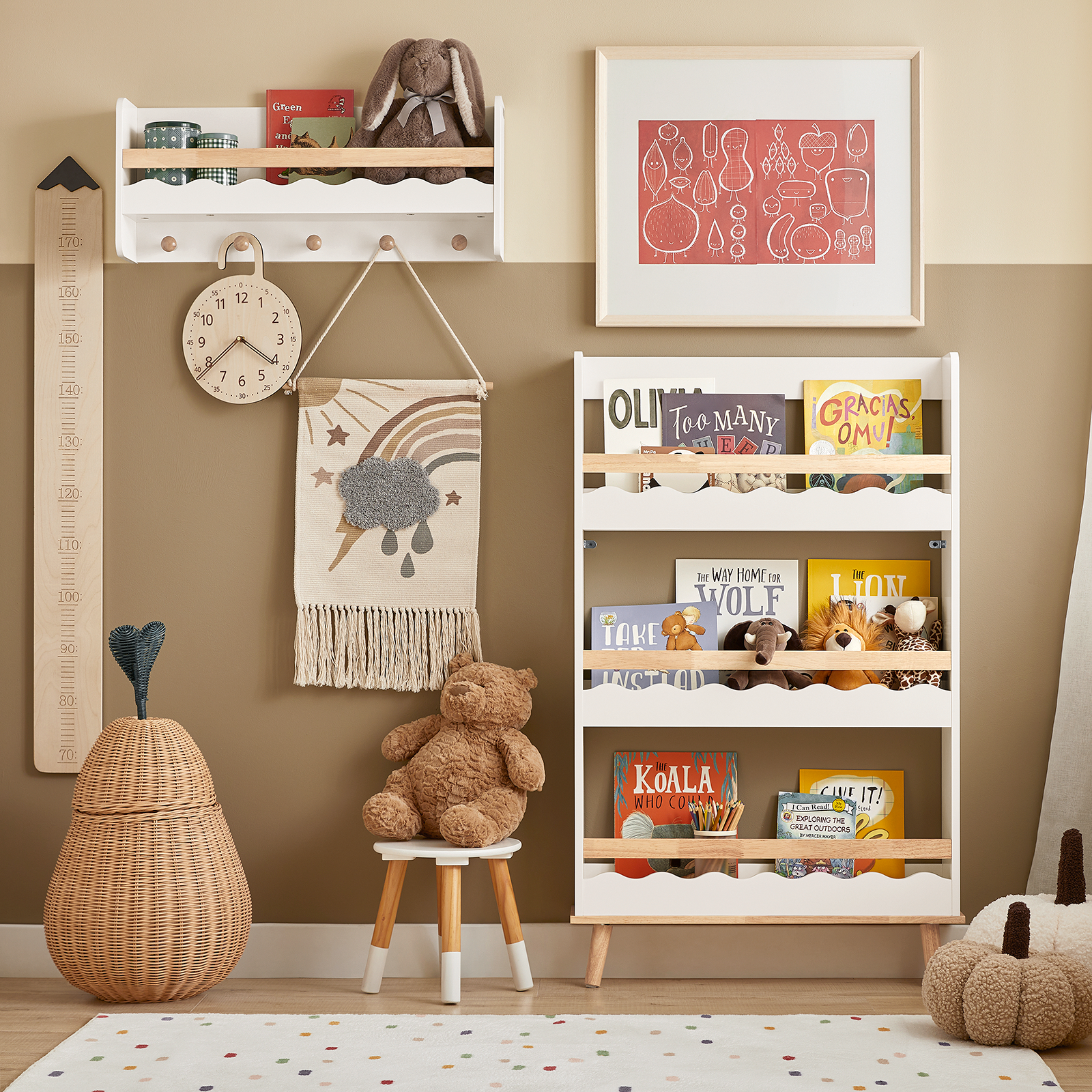 Kids hotsell wall rack