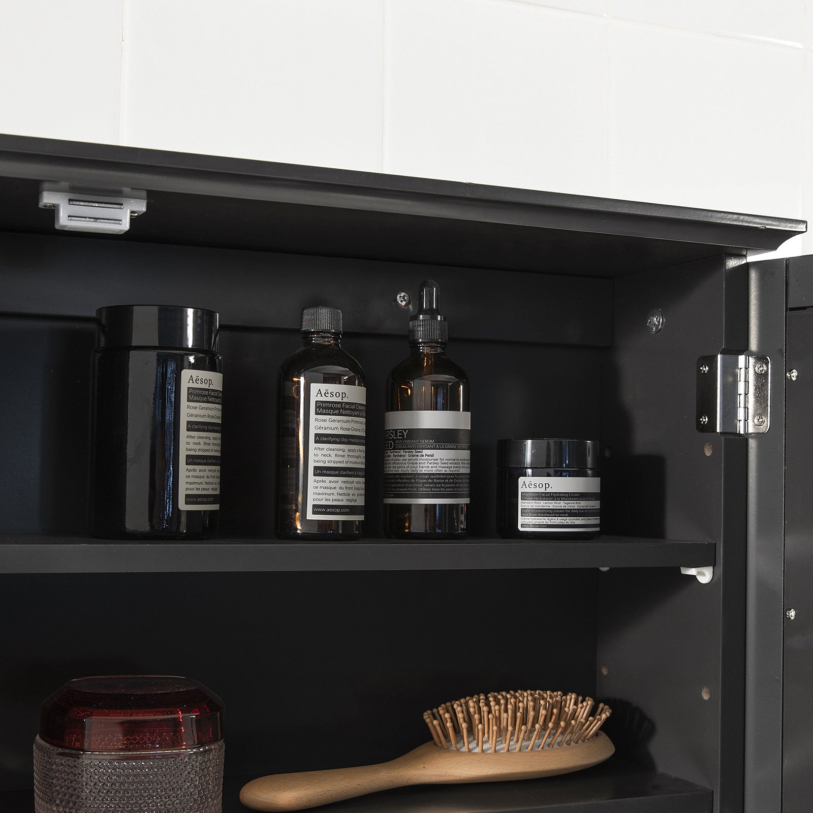 SoBuy BZR55-DG, Bathroom Wall Mirror Cabinet, Wall Mounted Bathroom Cabinet, Mirrored Storage Cabinet Unit, Grey