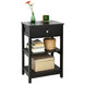 SoBuy Beside End Table with Drawers Black,FBT46-SCH