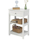 SoBuy Beside End Table with Drawers White,FBT46-W