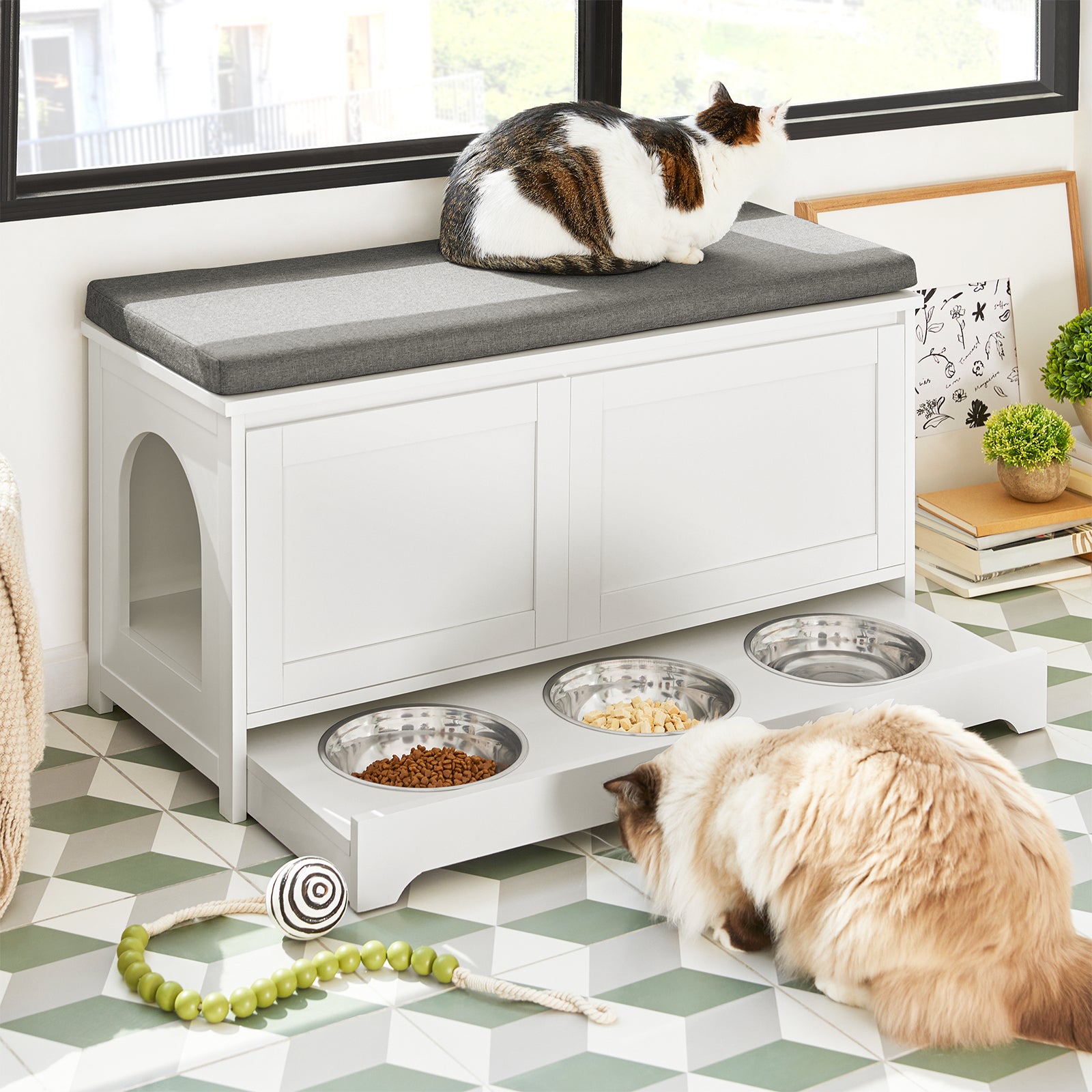 Cat litter outlet furniture bench