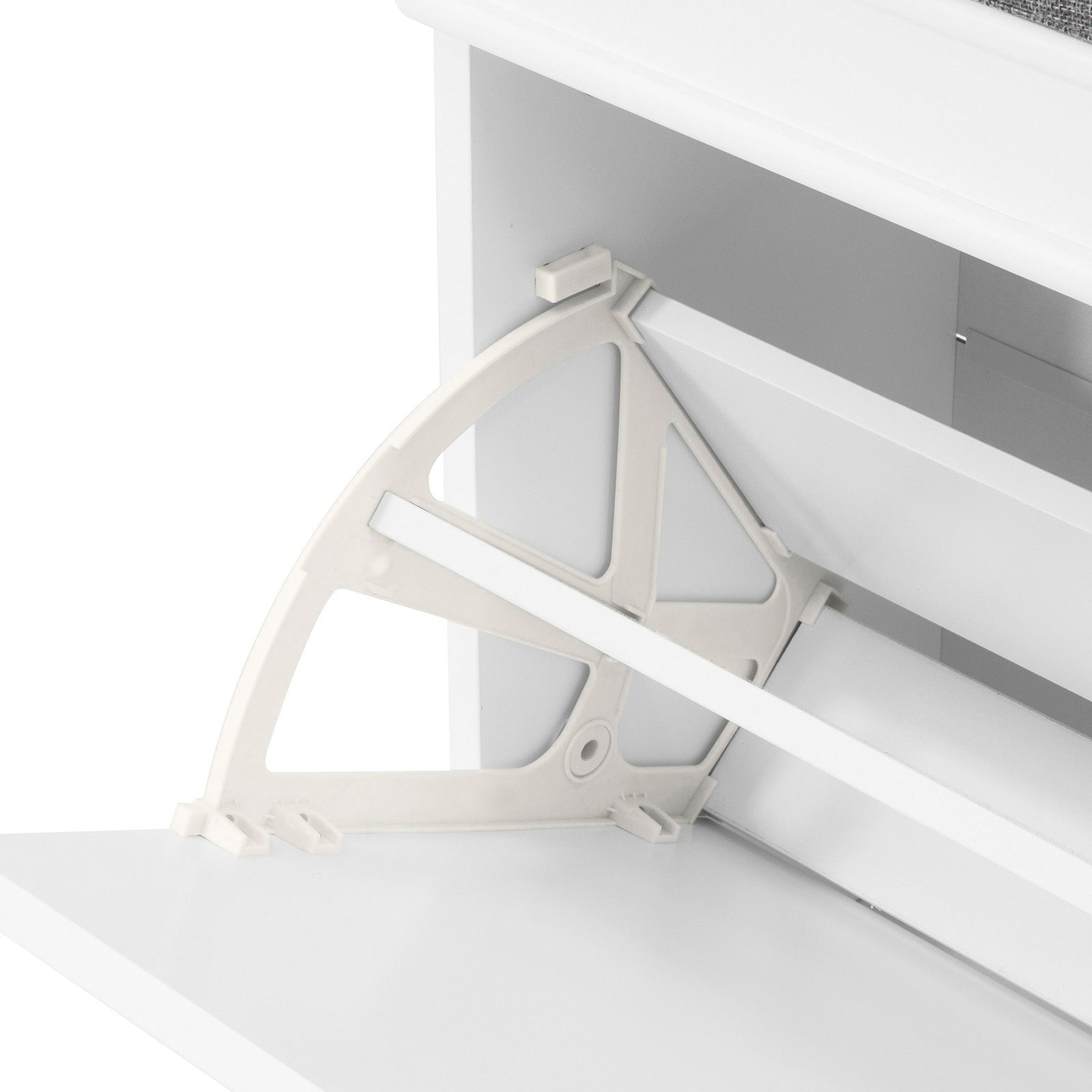SoBuy FSR82-K-W, Hallway Shoe Bench Shoe Rack Shoe Cabinet with Flip-drawer and Seat Cushion