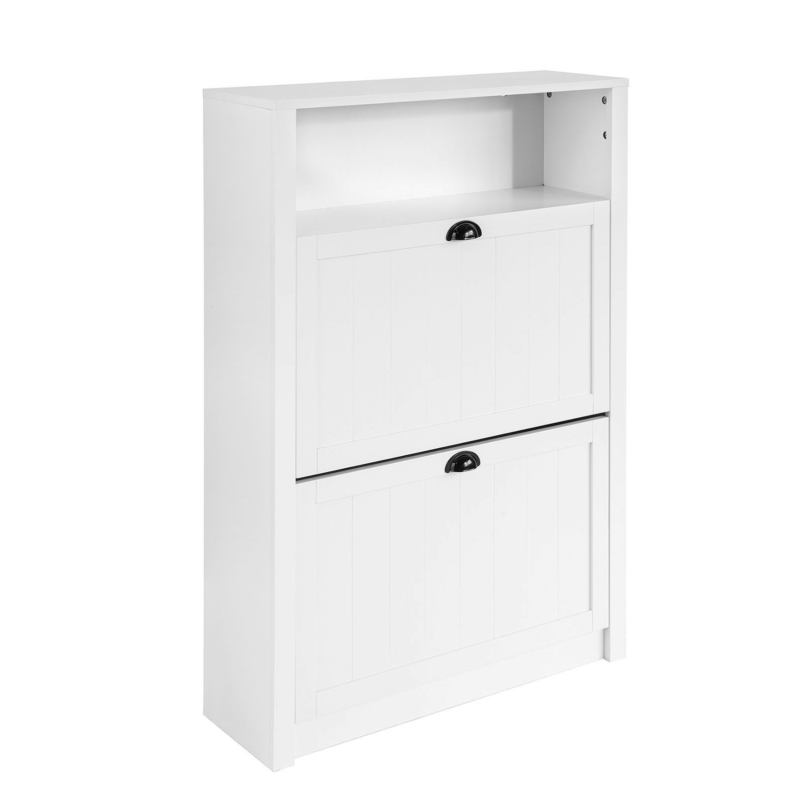 SoBuy FSR87-W, Shoe Cabinet Shoe Rack Shoe Cupboard with 1 Storage Compartment and 2 Drawers