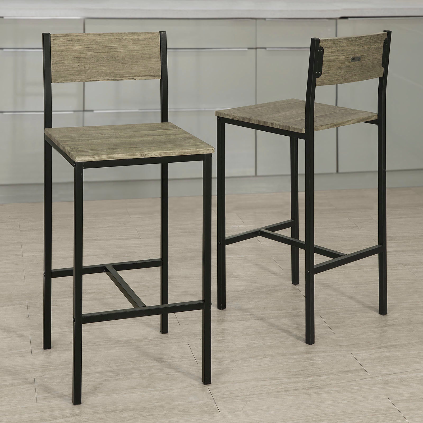 SoBuy Set of 2 High Back Kitchen Breakfast Dining Chairs,FST53x2