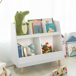 SoBuy Children Kids Bookcase Book Shelf Storage Display Rack Organizer Holder,KMB19-W