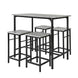 SoBuy Bar Set-1 Bar Table and 4 Stools, Home Kitchen Breakfast Bar,OGT11-HG