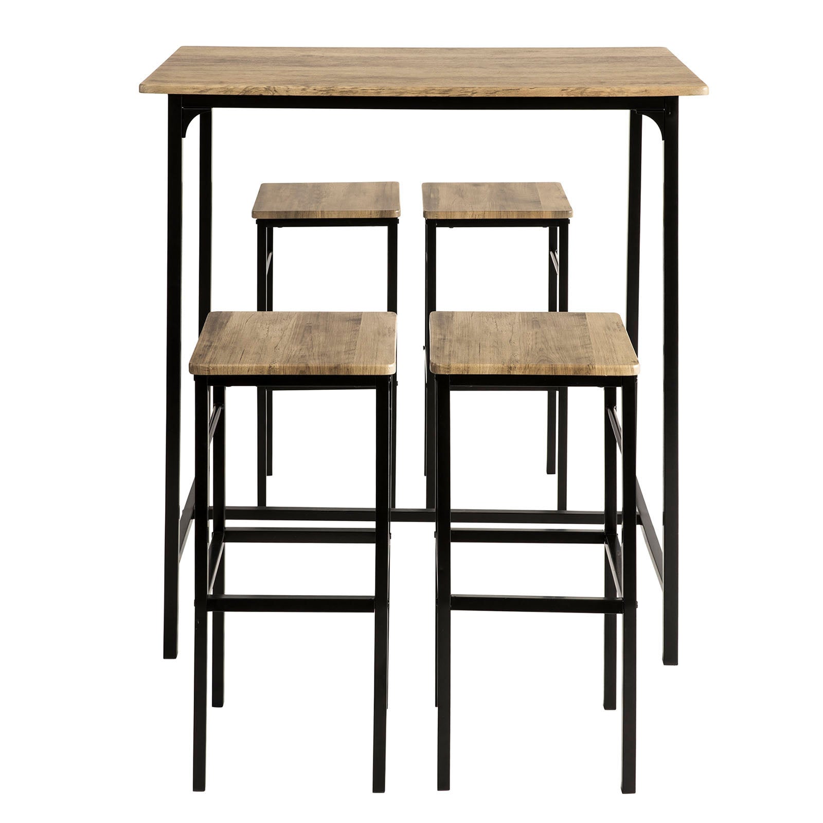 SoBuy OGT11-XL,Bar Set-1 Bar Table and 4 Stools,Home Kitchen Breakfast Table,Kitchen Counter with Bar Chairs