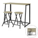 SoBuy OGT18-N, 3 Piece Dining Set,Dining Table with 4Stools,Home Kitchen Breakfast Table,Bar Table Set, Bar Table with 2 Bar Stools,Kitchen Counter with Bar Chairs
